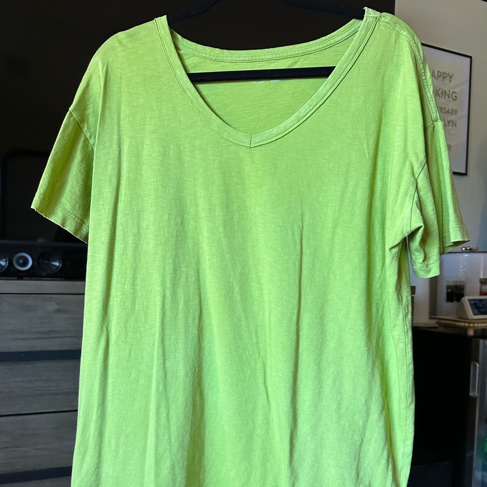 Aerie light green oversized v neck boyfriend t shirt